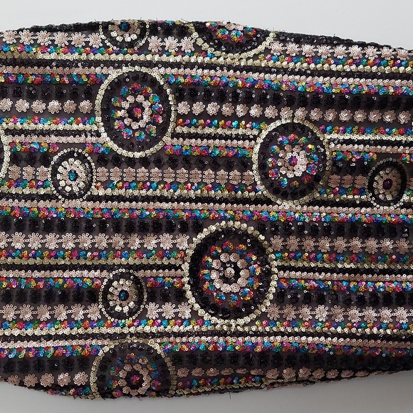 Endless Rose Multicolored Sequined Pencil Skirt Size Small Black Gold Rainbow - Picture 3 of 16